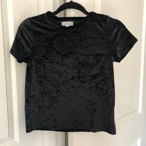 The Outfit Brand- Velvet Crop top tee